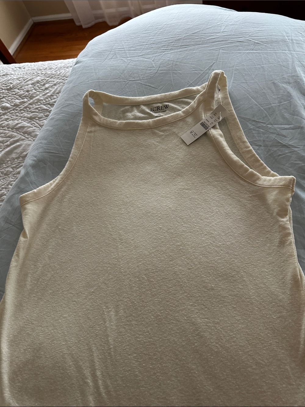 J. Crew Ivory High-Neck Tank Top